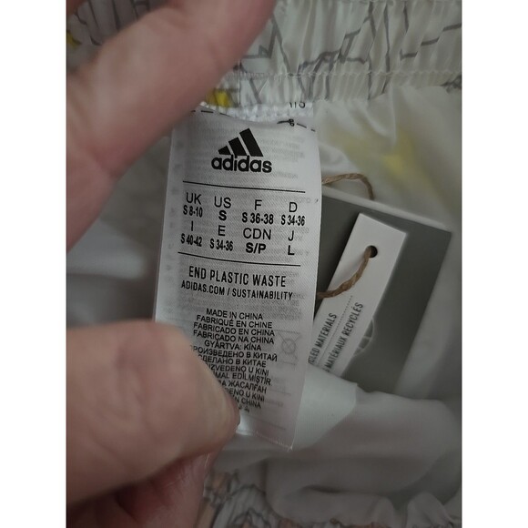 Adidas Multicolor All Over Logo Track Wind Nylon Pants Womens Size Small - Picture 5 of 6